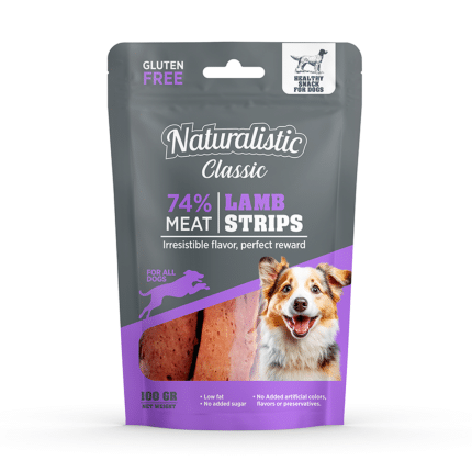 NATURALISTIC LAMB STRIPS SNACK PARA PERROS EN BALUSTORE.CL