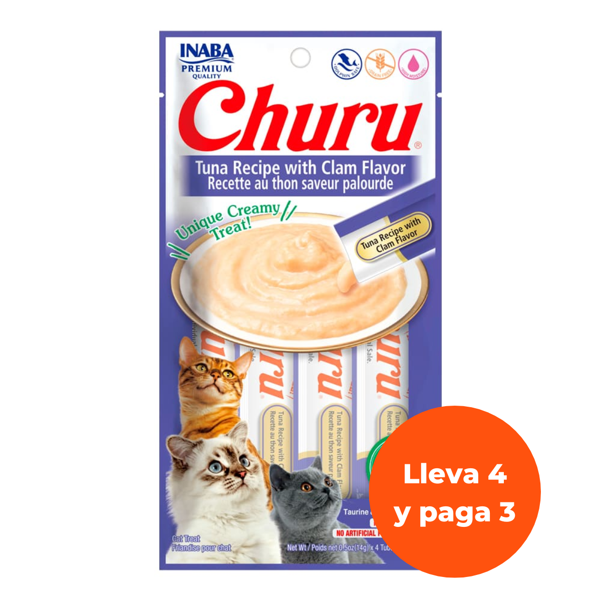 11 Churu Atún Con Almeja - 4 Tubos LLEVA 4 PAGA 3 - Imagen 1
