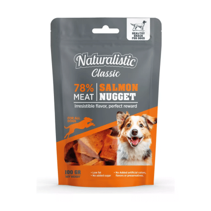 NATURALISTIC SALMON NUGGET SNACK PARA PERROS EN BALUSTORE.CL