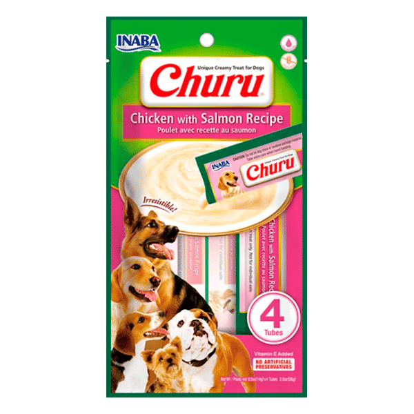 USD613 Churu Para Perro Pollo Con Salmón - 4 Tubos - Imagen 1