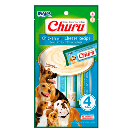 Churu Perro Pollo Queso 4 tubos