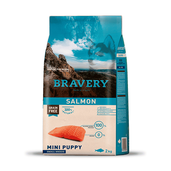 4PE020012 Bravery Salmon Mini Puppy Raza Pequeña 2 Kg - Imagen 1