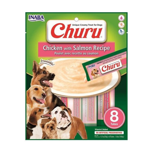 USD603 Churu Para Perro Pollo Con Salmón- 8 Tubos - Imagen 1