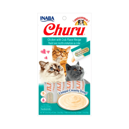 Churu Pollo Cangrejo 4 tubos para gatos