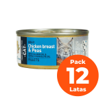 Bravery Para Gatos Pollo Y Arvejas Pack 12 Latas - Imagen 3