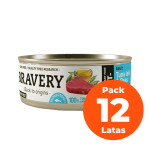 Bravery Para Gatos Lomo De Atun Y Arvejas Pack 12 Latas