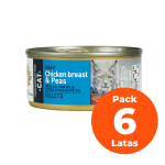 Bravery Para Gatos Pollo Y Arvejas Pack 6 Latas - Imagen 3