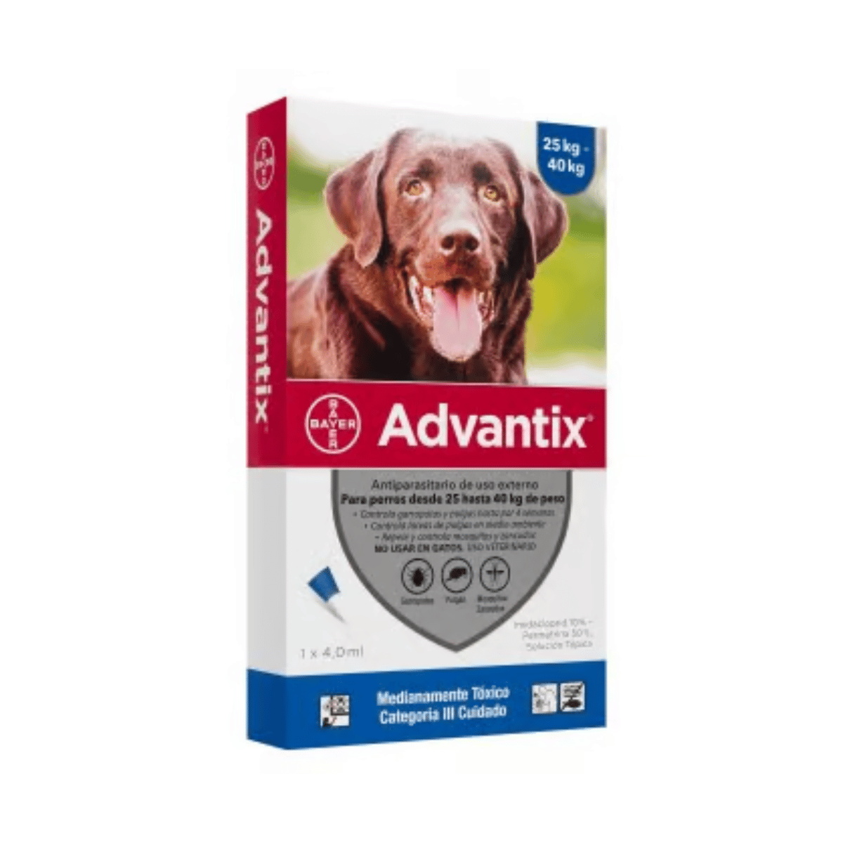 3 Advantix Pipeta Para Perros 25 - 40 Kg - Imagen 1