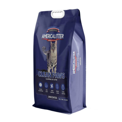 ARENA AMERICA LITTER CLEAN PAWS 15 KG EN BALUSTORE.CL