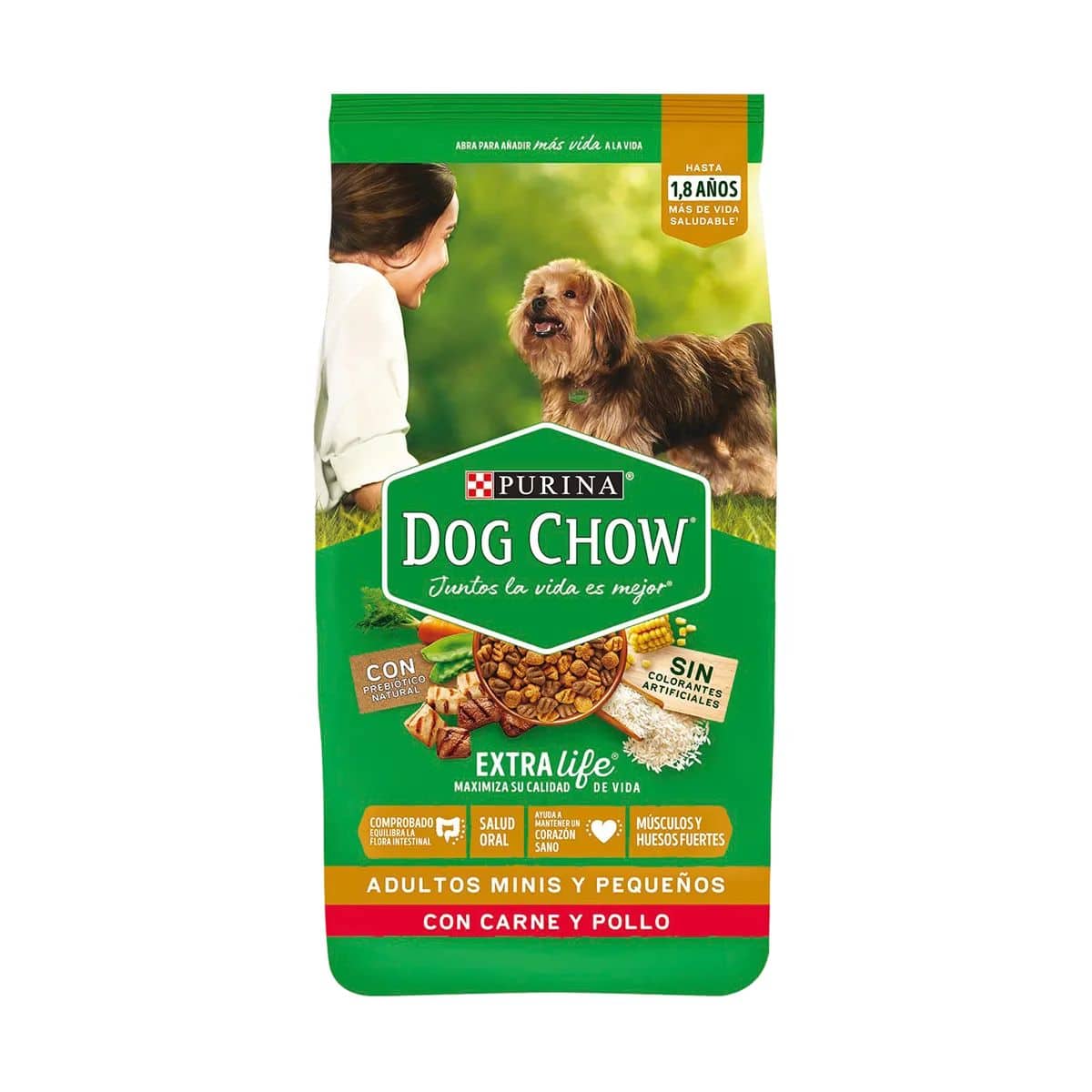12500998 Dog Chow Adulto Pequeño Carne y Pollo 8 Kg - Imagen 1