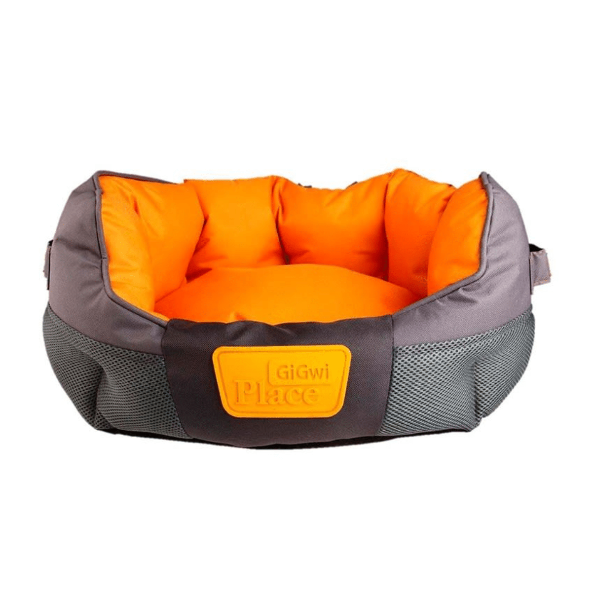 8328 Gigwi Cama Naranja Gris Redonda - Talla L - Imagen 1