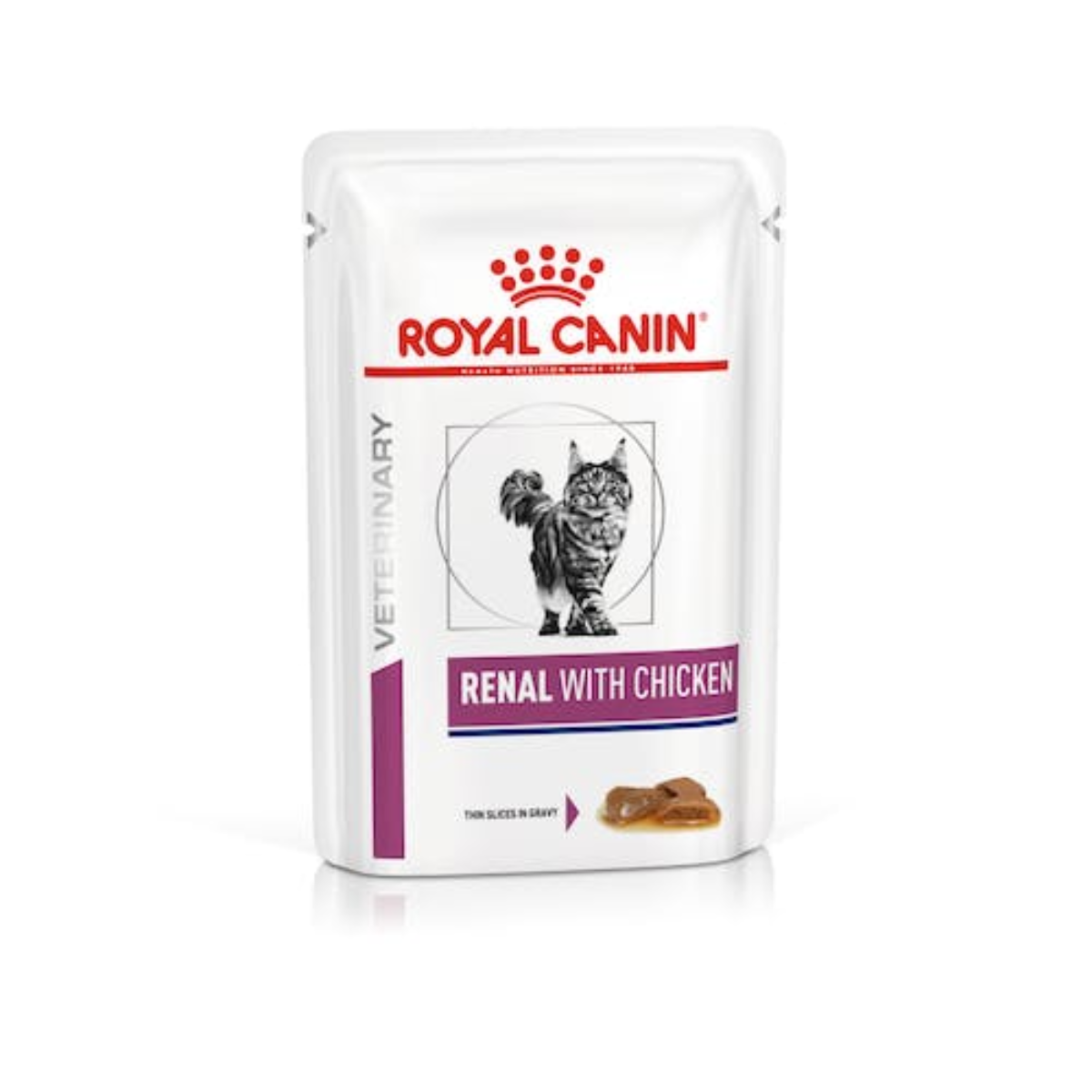 291710 Royal Canin Renal Chicken Gato In Gravy Pouch 85 Gr - Imagen 1