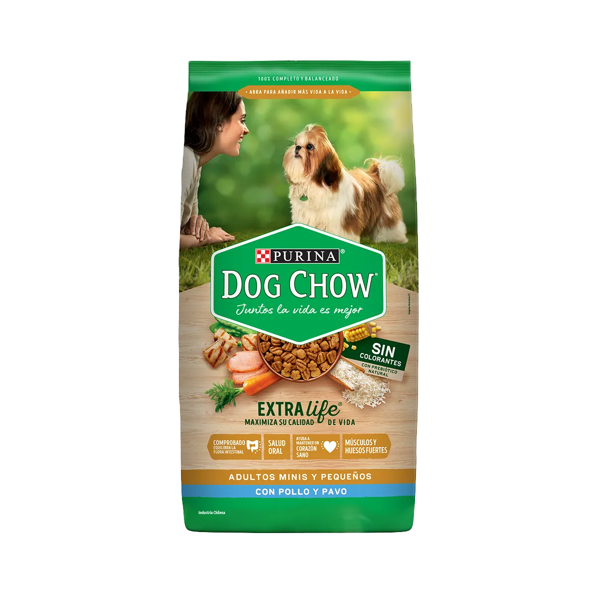 12461010 Dog Chow Adulto Raza Pequeña Pollo Y Pavo 8 Kg - Imagen 1