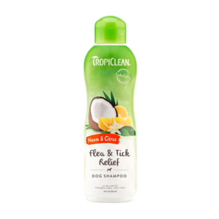 TropiClean Neem Citrus Flea Tick Relief Shampoo for Dogs en balustore.cl