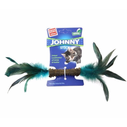 GIGWI JOHNNY STICK CATNIP DOBLE PLUMA EN BALUSTORE.CL