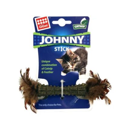 GIGWI JOHNNY STICK CATNIP DOBLE CAFE EN BALUSTORE.CL