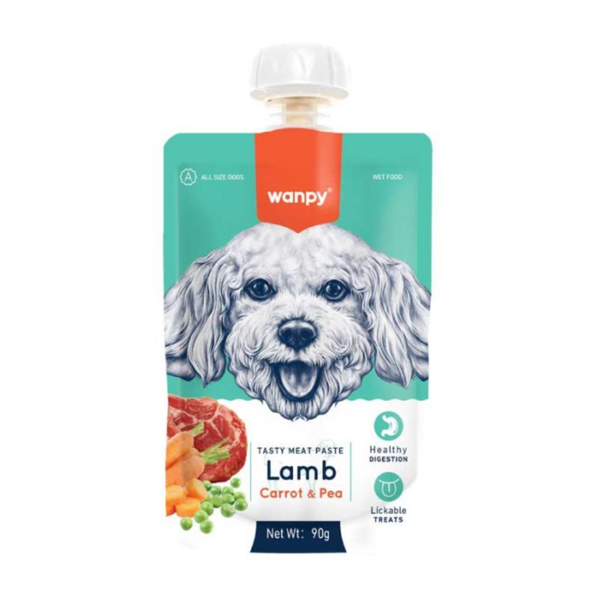 WANPY TASTY MEAT PASTA DE CORDERO PARA PERROS 90 GR WANPY TASTY MEAT PASTA DE CORDERO PARA PERROS 90 GR