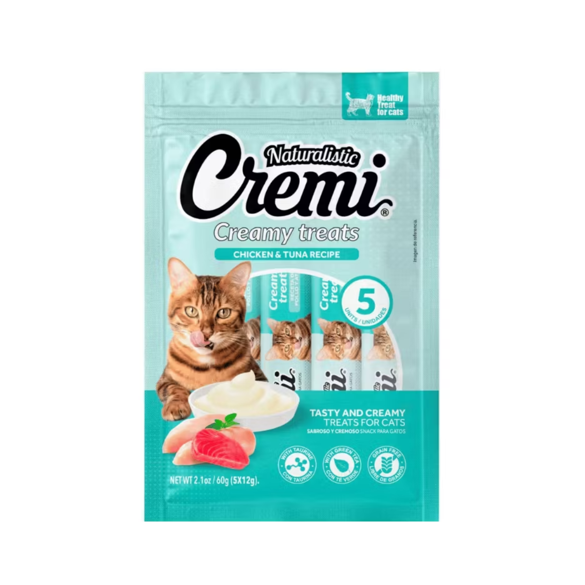 NATURALISTIC CREMI POLLO CON ATÚN 5 TUBOS NATURALISTIC CREMI POLLO CON ATÚN 5 TUBOS