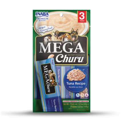 MEGA CHURU PARA PERRO ATUN 48 GR - 3 TUBOS