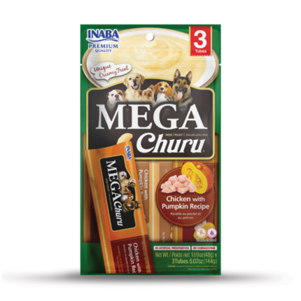 MEGA CHURU PARA PERRO POLLO 48 GR - 3 TUBOS