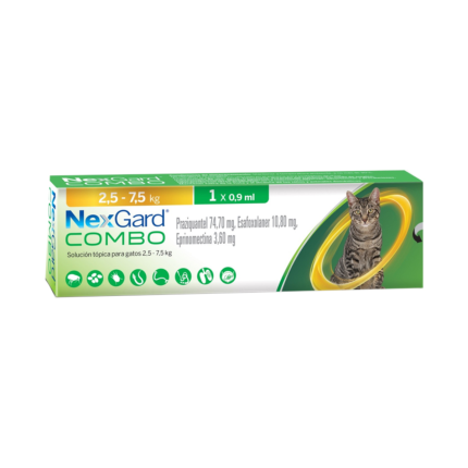 NEXGARD COMBO PIPETA PARA GATOS 2,5 A 7,5 KG