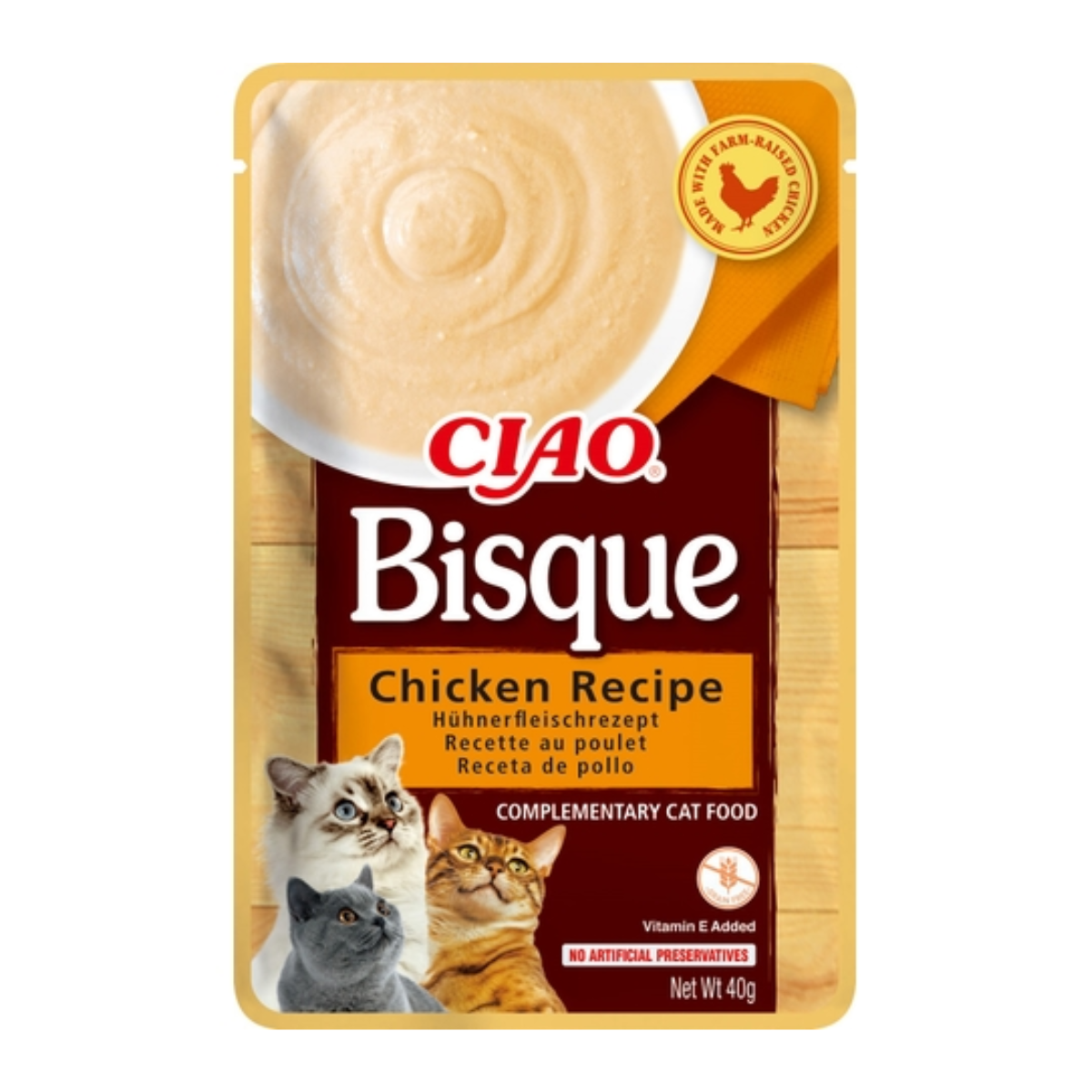V101150 Churu Bisque Pollo 40 Gr - Imagen 1