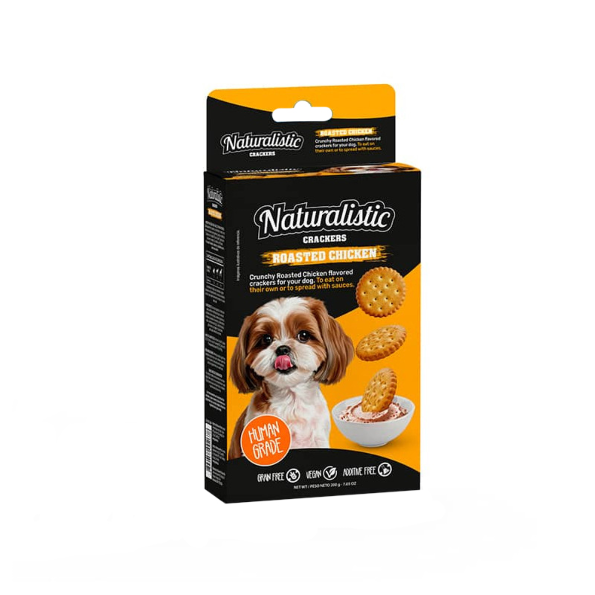 C2678 Naturalistic Crackers Roasted Chicken 200 Gr - Imagen 1