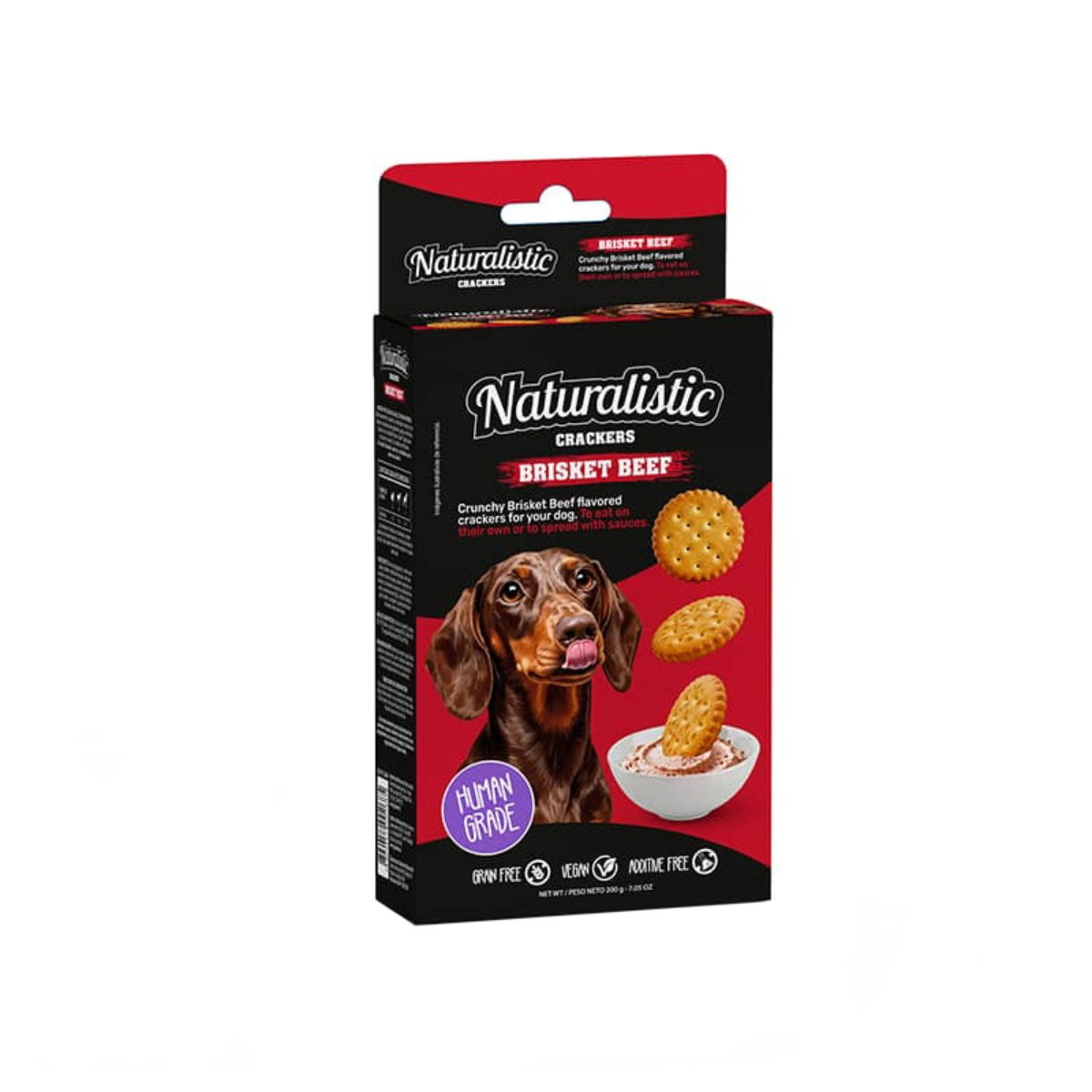 C2685 Naturalistic Crackers Brisket Beef 200 Gr - Imagen 1